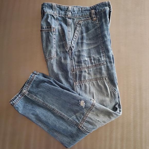 Pilcro Denim - Anthropologie PILCRO Wanderer Relaxed Distressed Double Knee Jeans 29